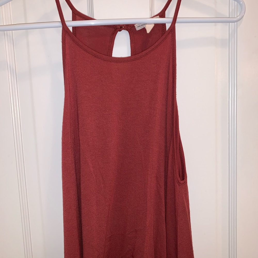 Flowy burnt orange tank top